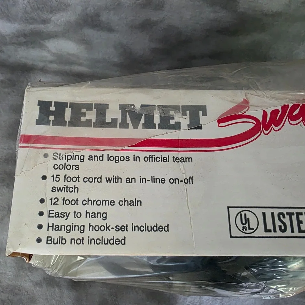DENVER BRONCOS Vintage Helmet Swag Lamp P&K Products w/Hanging Chain & Hook Set